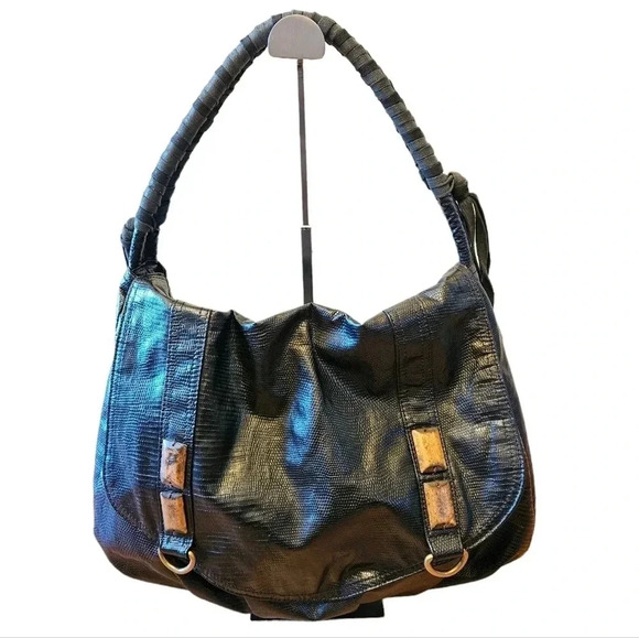 Matt and Nat Vegan  Leather Shoulder Bohemian Tote Bag Black. - Picture 4 of 14